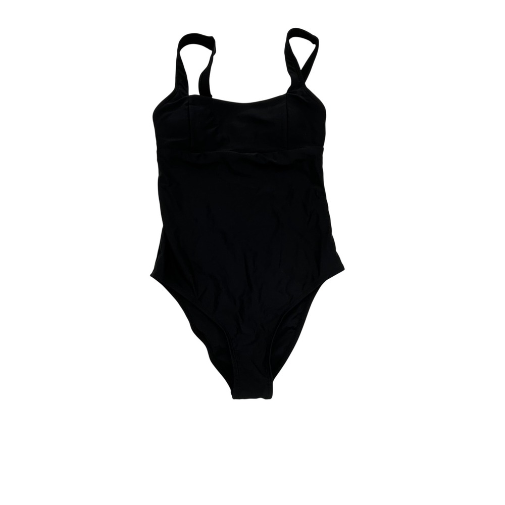 DASL Womens Black Square Neck Adjustable Strap One Piece Swimsuit XS DASL1254AA